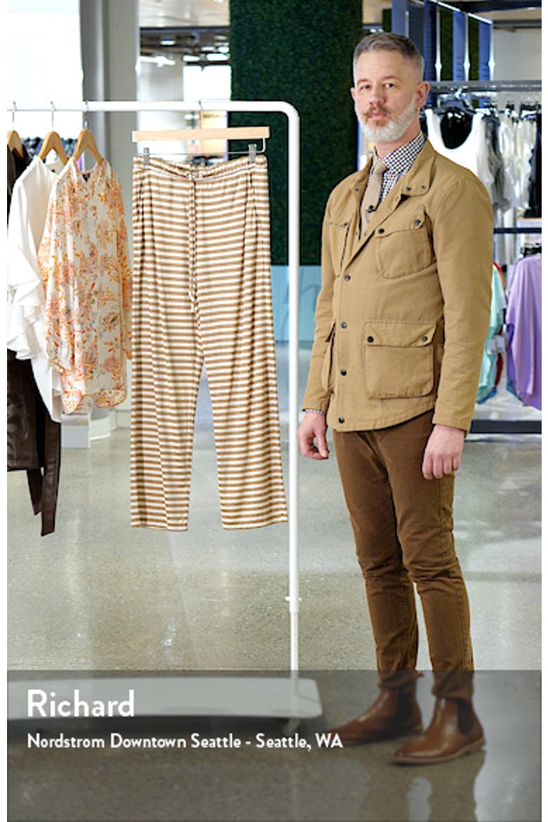Stripe Tie Waist Jersey Trousers video