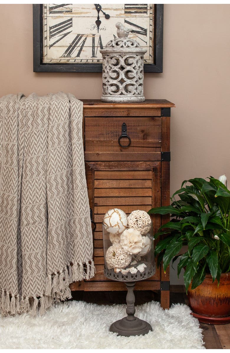 PARKLAND COLLECTION Alma Transitional Brown 52" x 67" Woven Handloom Throw, Alternate, color, Brown