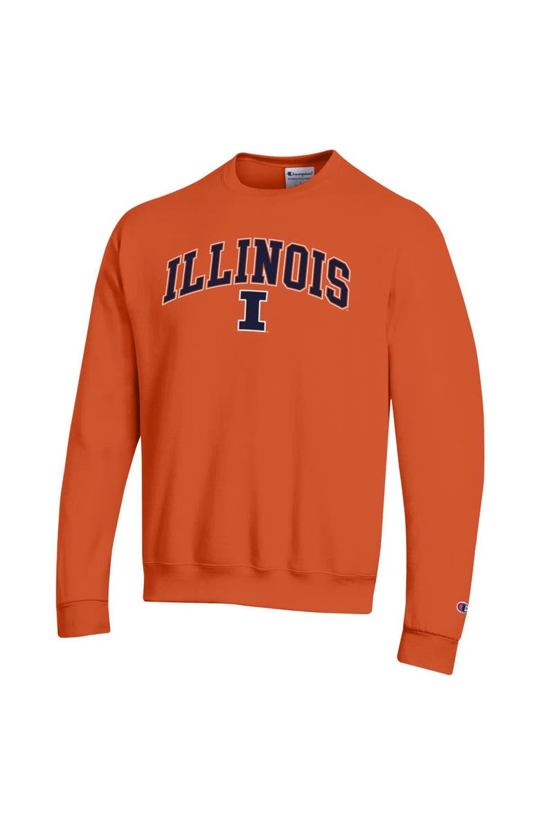 Champion Men's Champion  Orange Illinois Fighting Illini Arch Over Logo Pullover Sweatshirt, Alternate, color, 