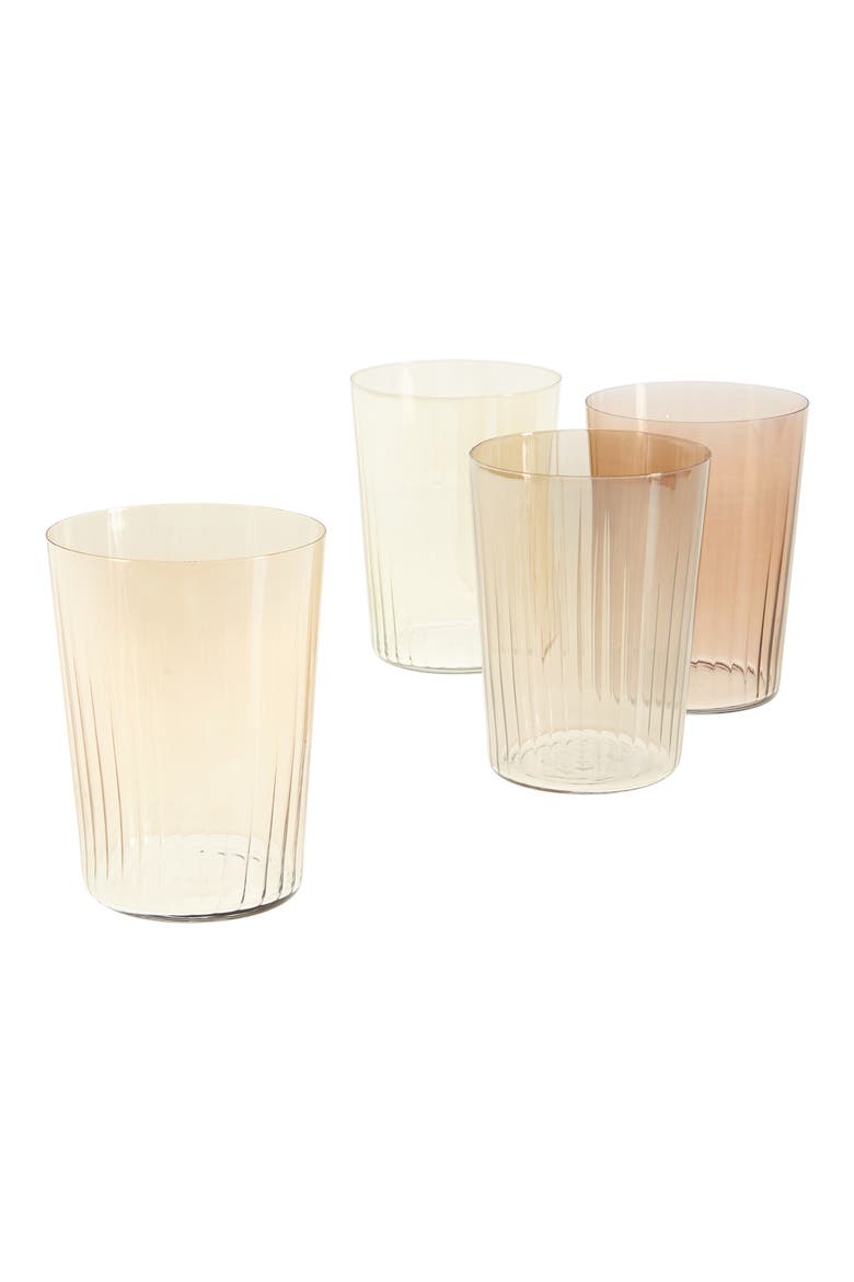 Set of 4 Gems Tumblers, Main, color, BROWN