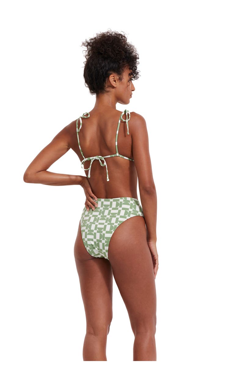 Flirtt Gottex Let's Geo Triangle Bikini Top, Alternate, color, Multi Green