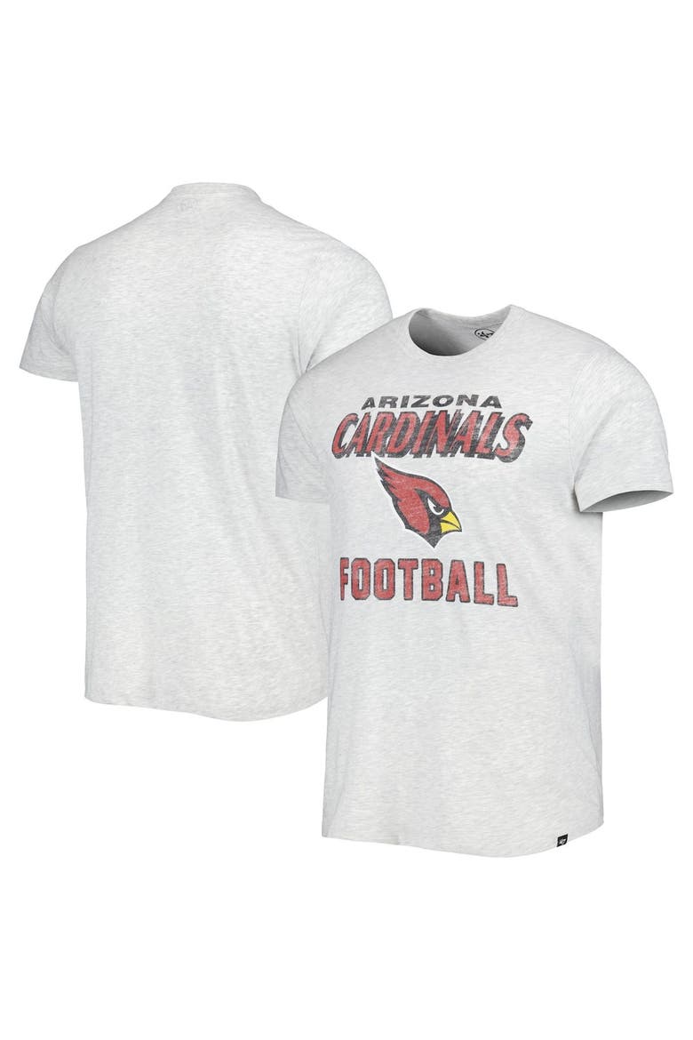 Men's '47 Heathered Gray Arizona Cardinals Dozer Franklin Lightweight T-Shirt, Main, color, Gray