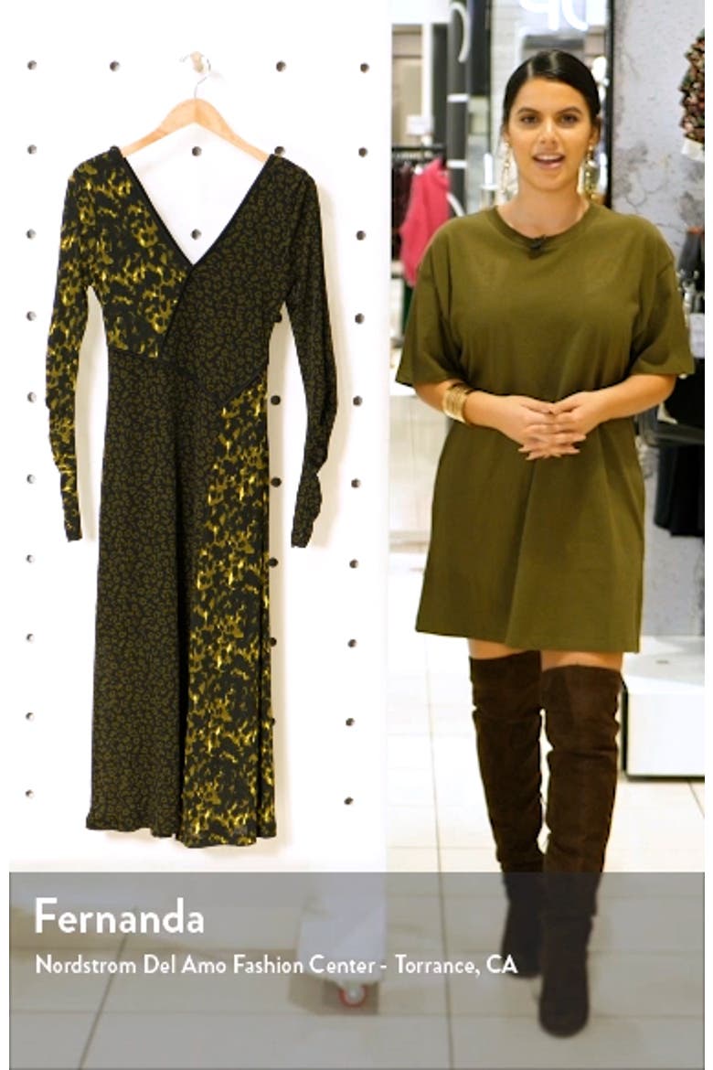 Mix & Match Long Sleeve Jersey Midi Dress video