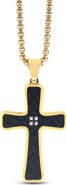 Anna Zuckerman Argyle Cross Necklace in Noir