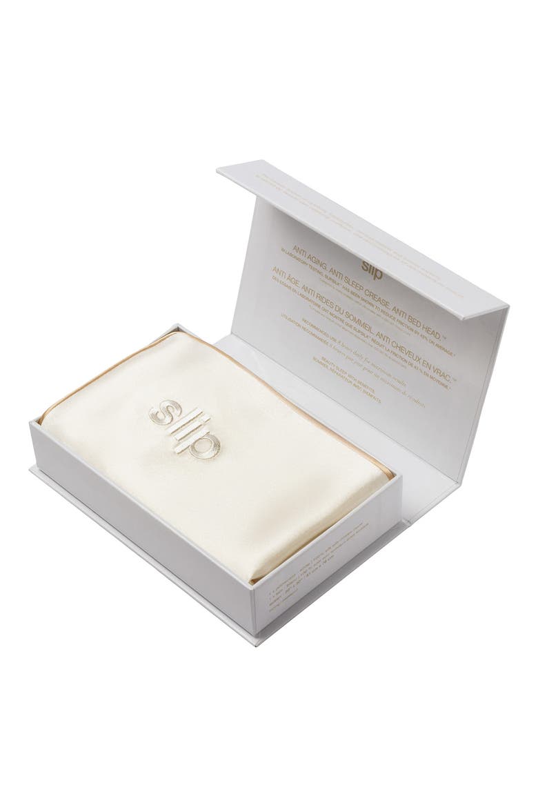 Pure Silk Queen Pillowcase $120 Value, Alternate, color, IVORY