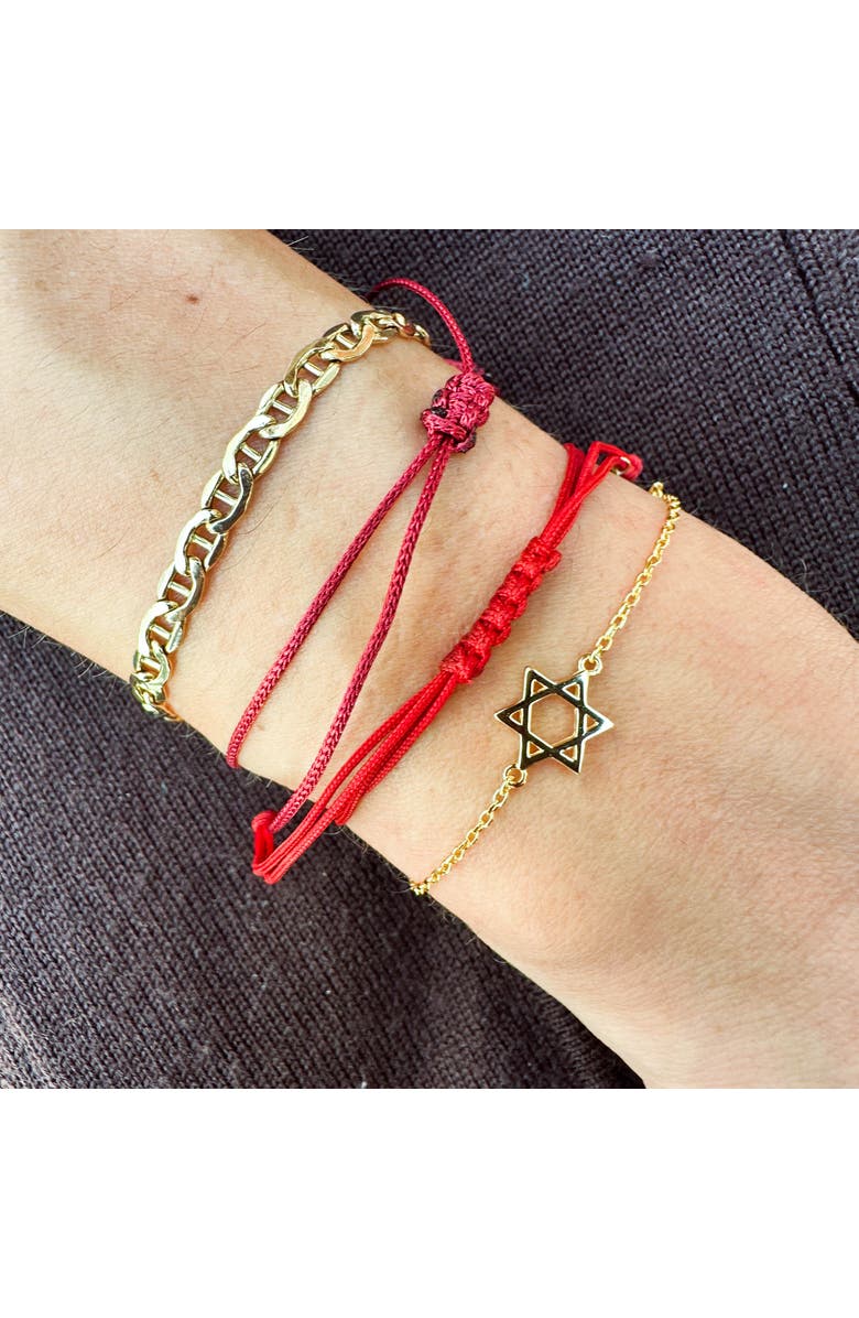 Outofoffice Gold Jewish Charm Bracelet, Alternate, color, Gold