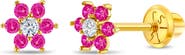 In Season Jewelry 14k Flower Cluster Earrings
