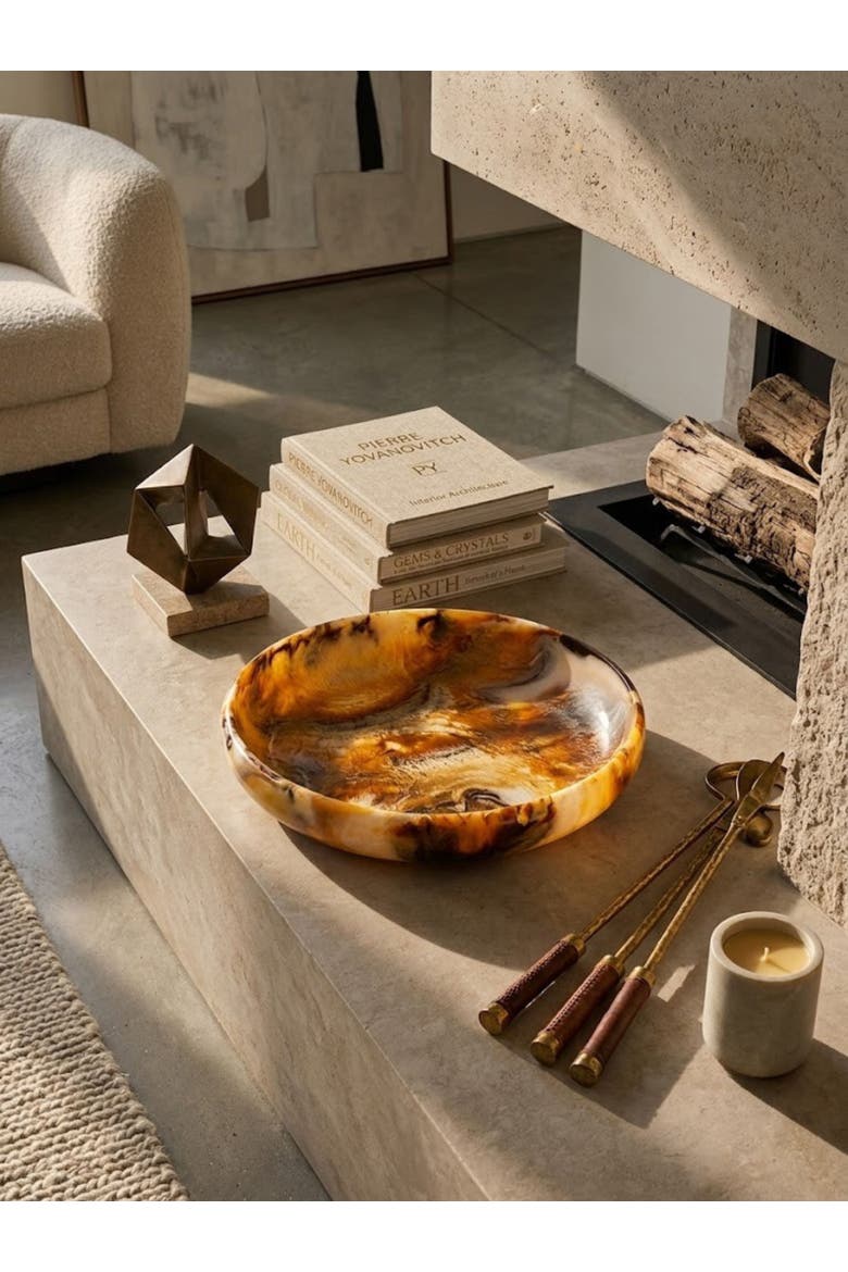 Bonita Decorative Bowl, Alternate, color, Brown