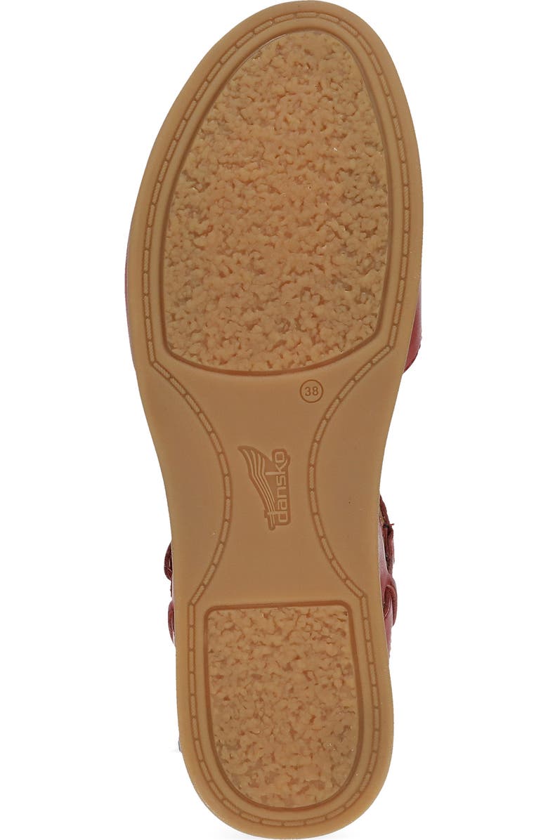 Dansko Christine Maryjane Flat, Alternate, color, Red Burnished Nappa