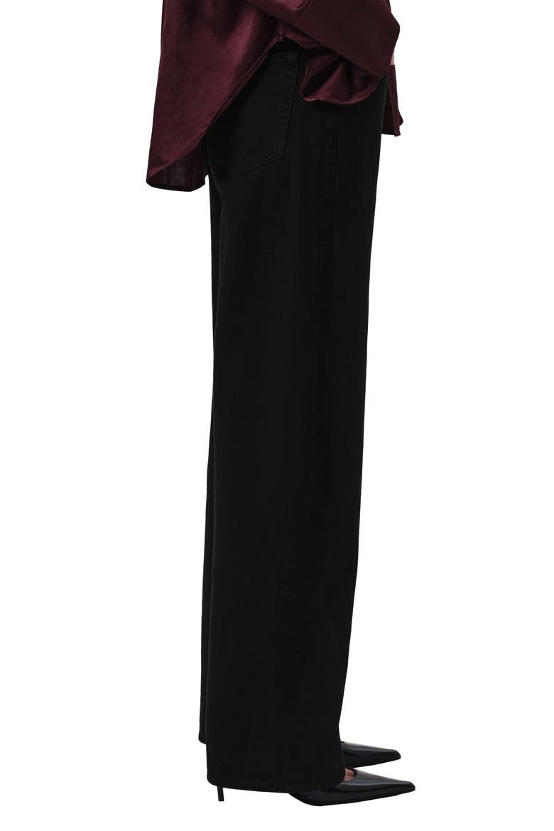 Ayla High Waist Baggy Wide Leg Jeans, Alternate, color, SOLID BLACK