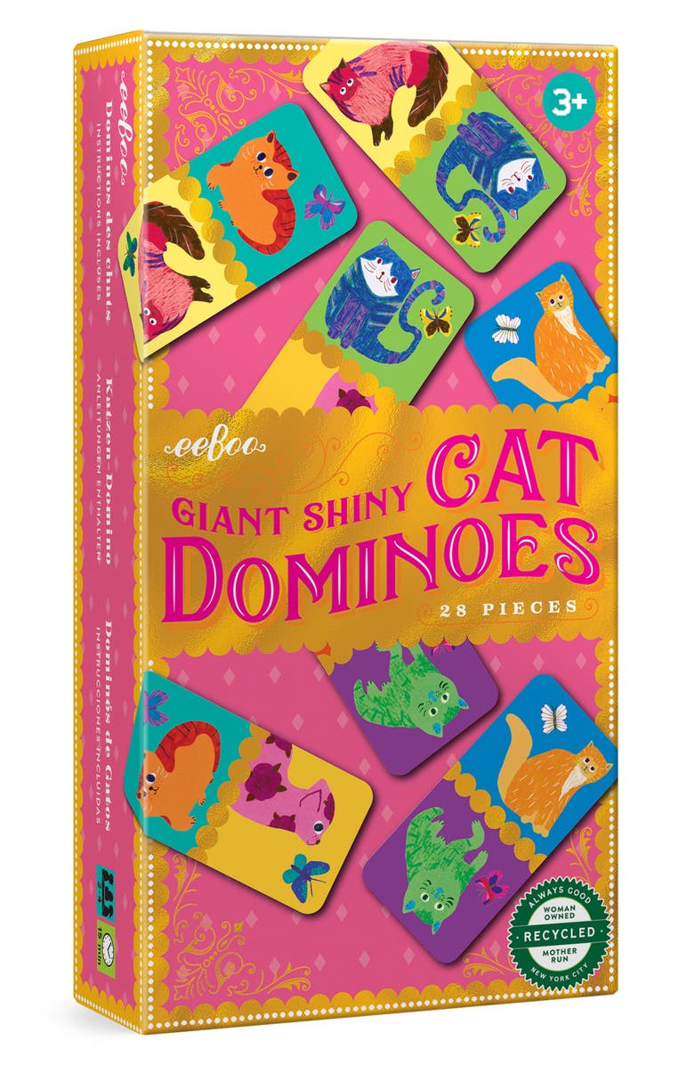 eeBoo Giant Shiny Cat Dominoes, Main, color, Multi