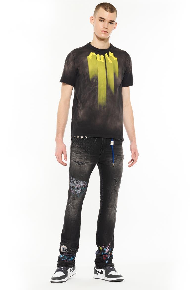 Lenny 603 Bootcut Jeans, Alternate, color, GRAFFITI