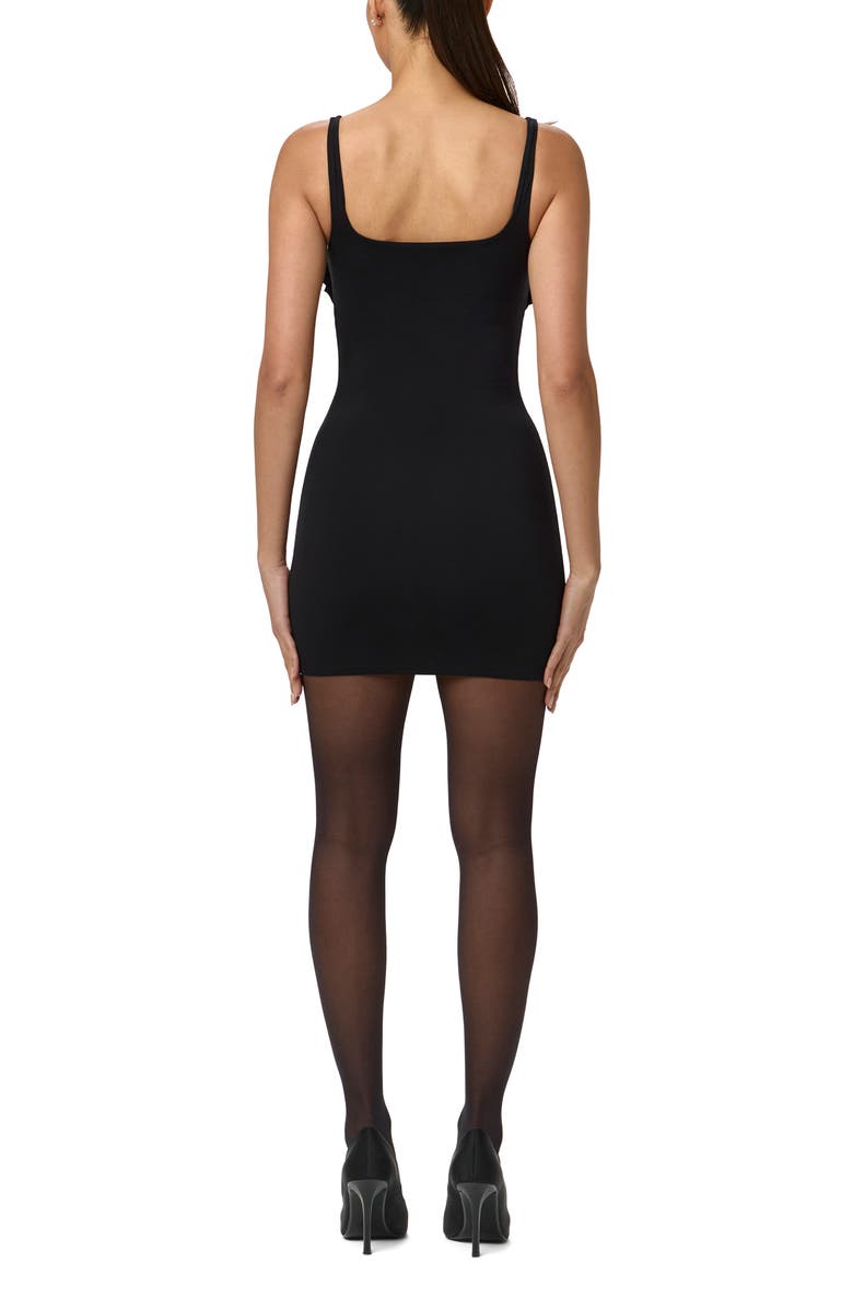 Naked Wardrobe Rose Minidress, Alternate, color, Black