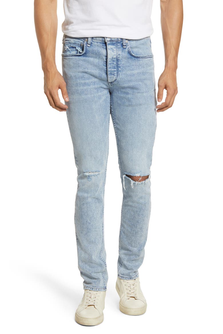 Fit 1 Skinny Fit Ripped Jeans, Main, color, BERG W HOL
