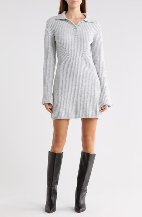 Naloma Collared Long Sleeve Minidress