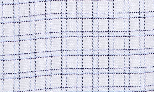 David Donahue Regular Fit Windowpane Cotton Dress Shirt In Blue