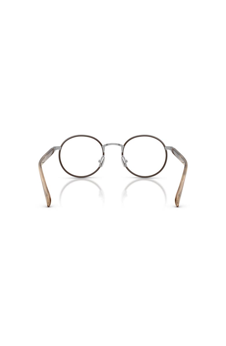 Brunello Cucinelli 48mm Round optical glasses, Alternate, color, Silver