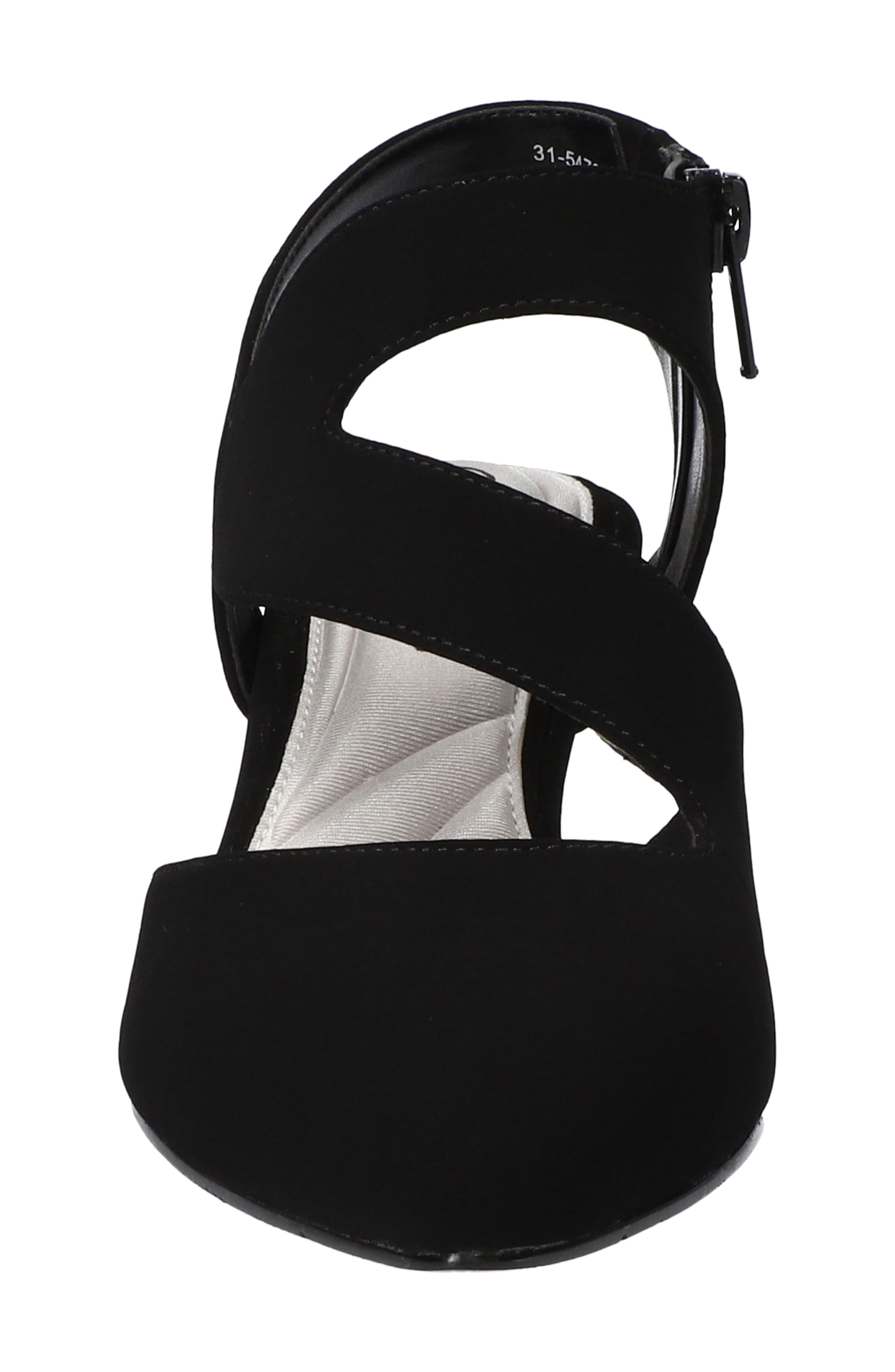 EASY STREET Venue Strappy Pump - Wide Width Available, Alternate, color, Black Lamy/ Gore