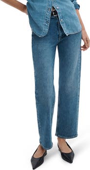 rag & bone Harlow Mid Rise Ankle Straight Leg Jeans
