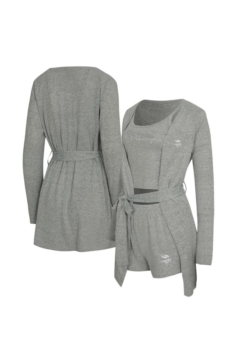 CONCEPTS SPORT Women
s Concepts Sport Heather Gray Minnesota Vikings Rigor Tank, Short
Robe Set, Main, color, Heather Gray
