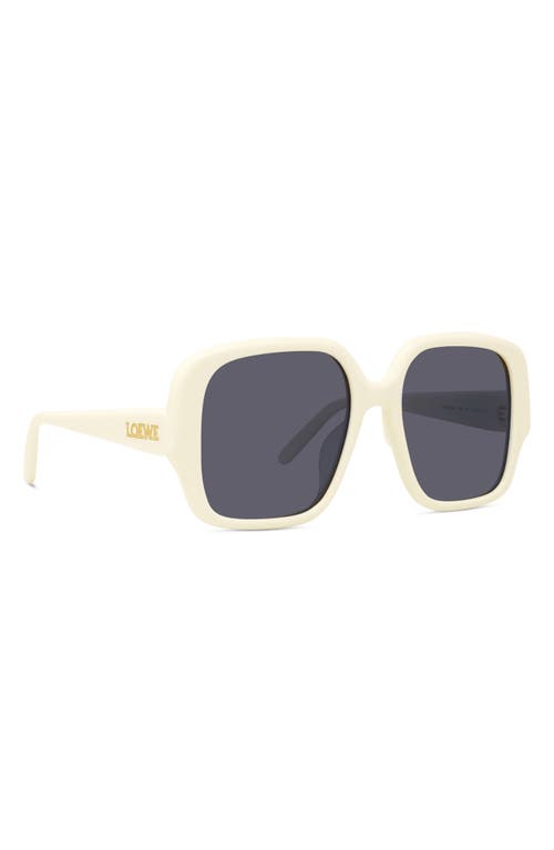 Loewe Thin 54mm Square Sunglasses In White