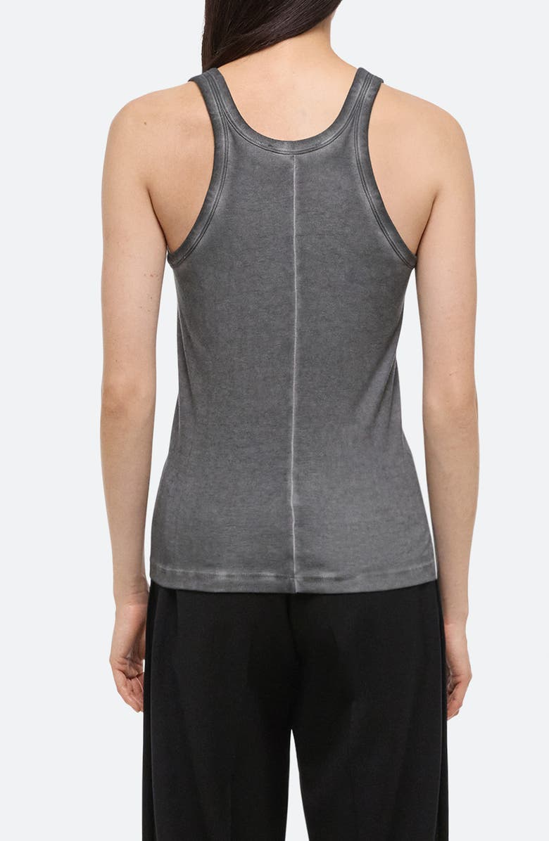 Helmut Lang Garment Dyed Racerback Pima Cotton Tank Top, Alternate, color, Gunmetal