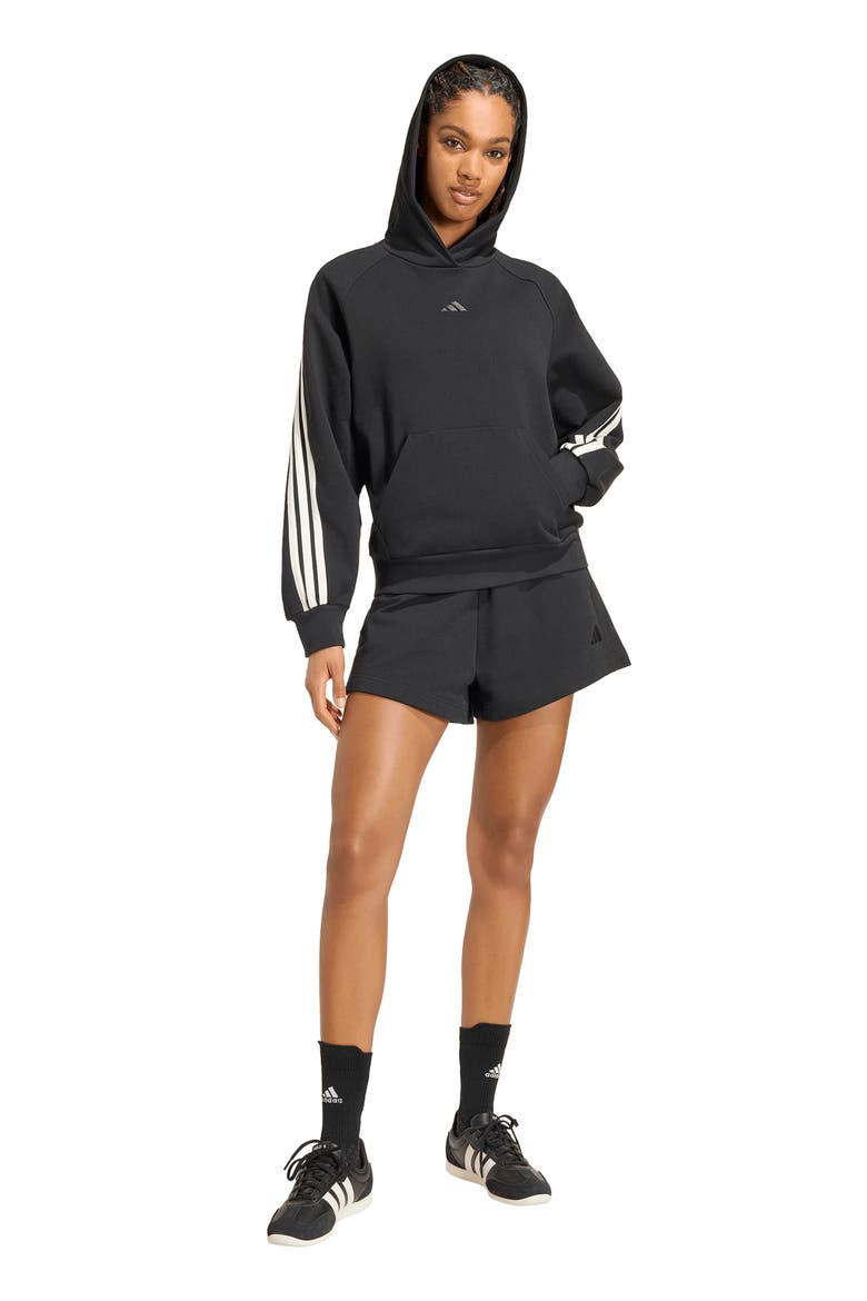 3-Stripes Hoodie, Alternate, color, BLACK/OFF WHITE