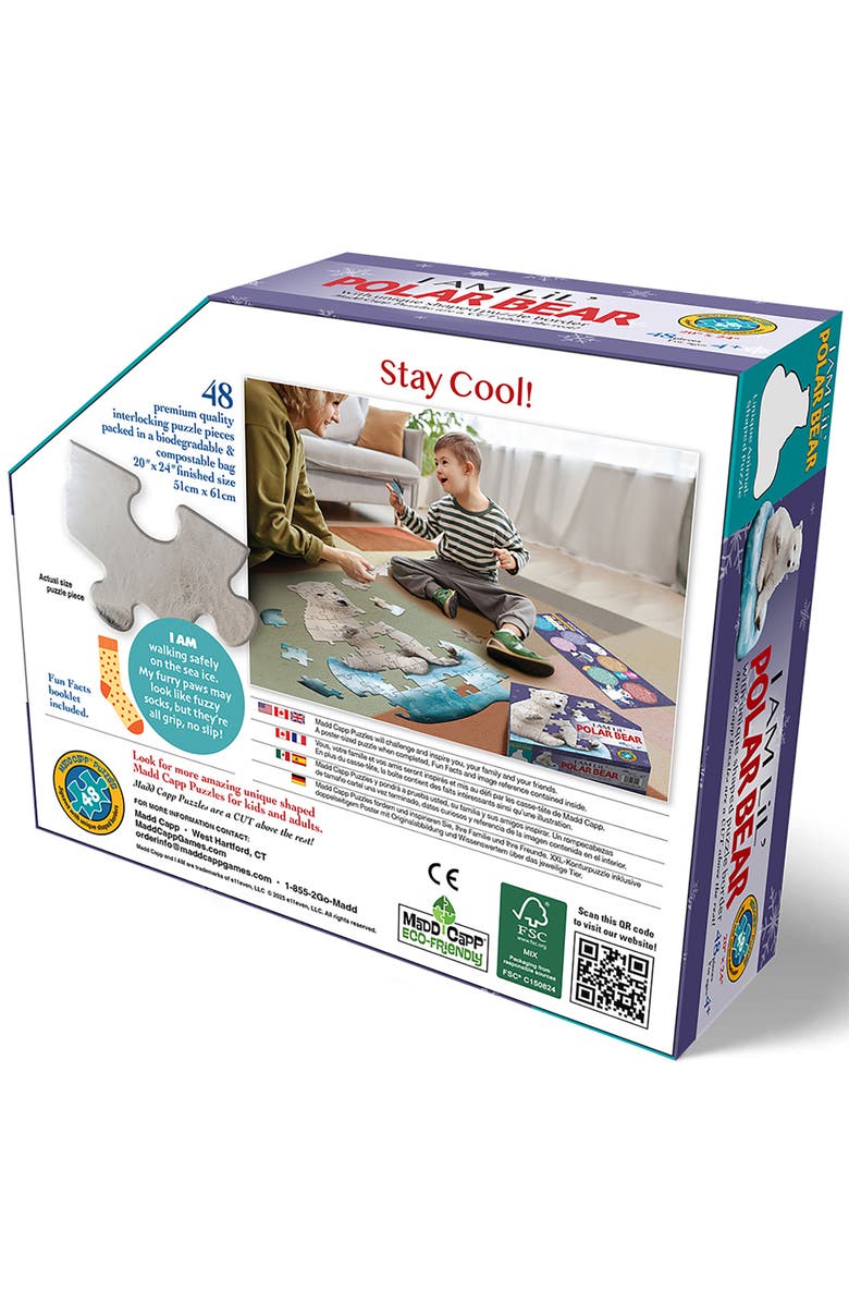 Madd Capp I Am Lil Polar Bear 48 piece Puzzle, Alternate, color, Multicolored