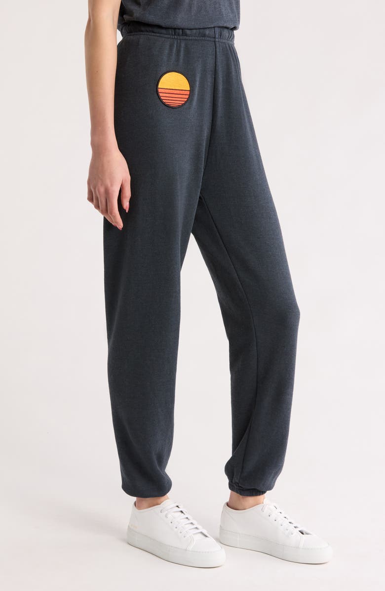 Aviator Nation Sunset Patch Joggers, Alternate, color, Charcoal