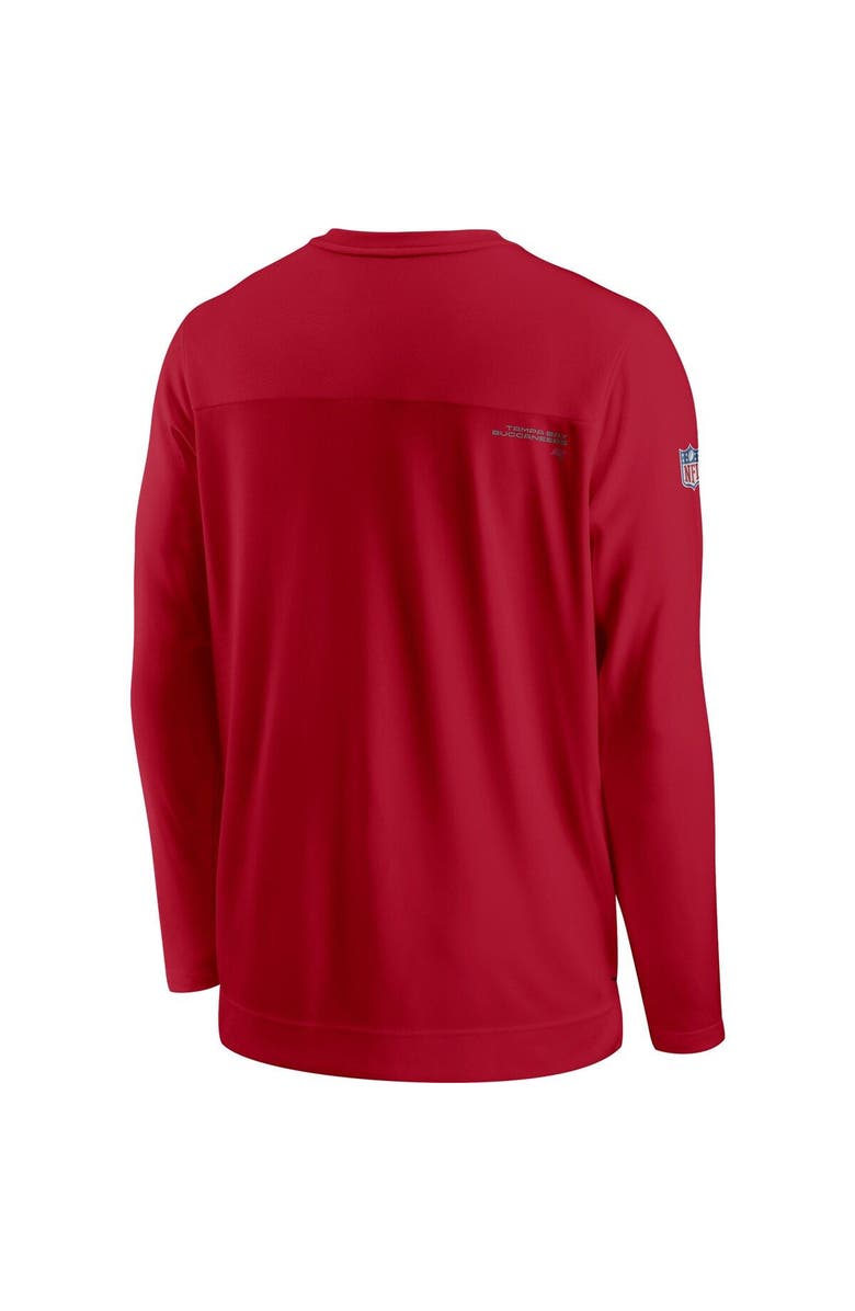 Nike Men's Nike Red Tampa Bay Buccaneers Sideline Coaches Performance Long Sleeve V-Neck T-Shirt, Alternate, color, 