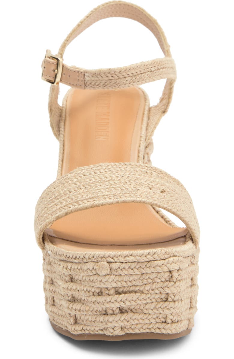 Steve Madden Pinky Espadrille Platform Wedge Sandal, Alternate, color, Natural