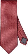 Eton Red Textured Solid Silk Tie