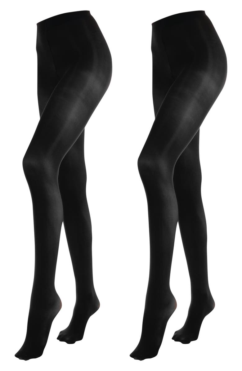K Bell Socks 2-Pack Microfiber Tights, Main, color, 