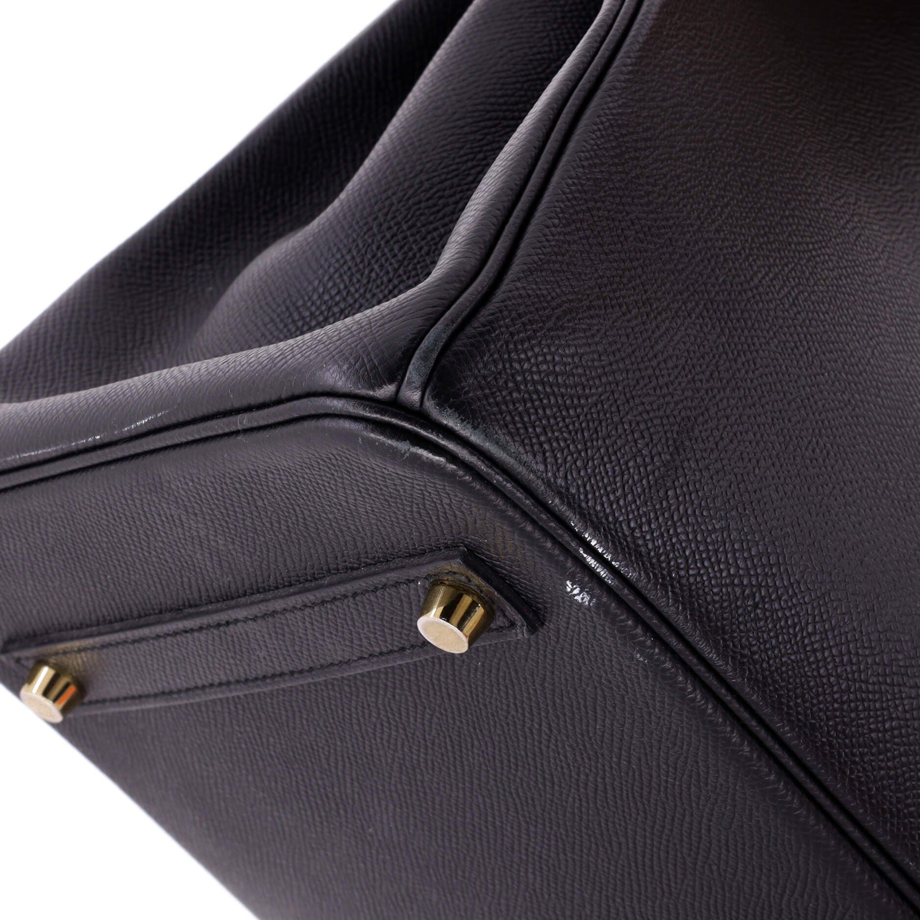 Pre-Owned Hermes Birkin Handbag Black Epsom with Gold Hardware 35, Alternate, color, Noir