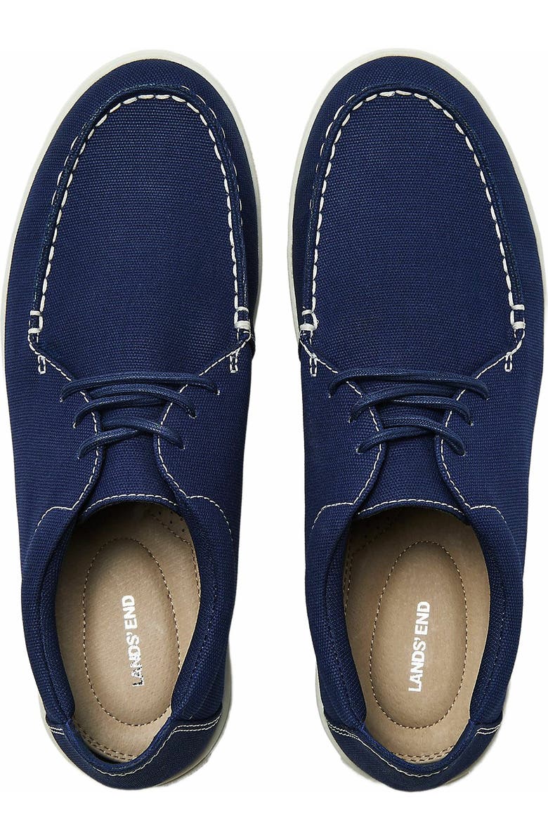 Lands' End Moc Toe Canvas Lace Up Sneakers, Main, color,