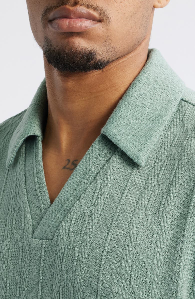 Native Youth Sancho Texture Johnny Collar Polo, Alternate, color, 