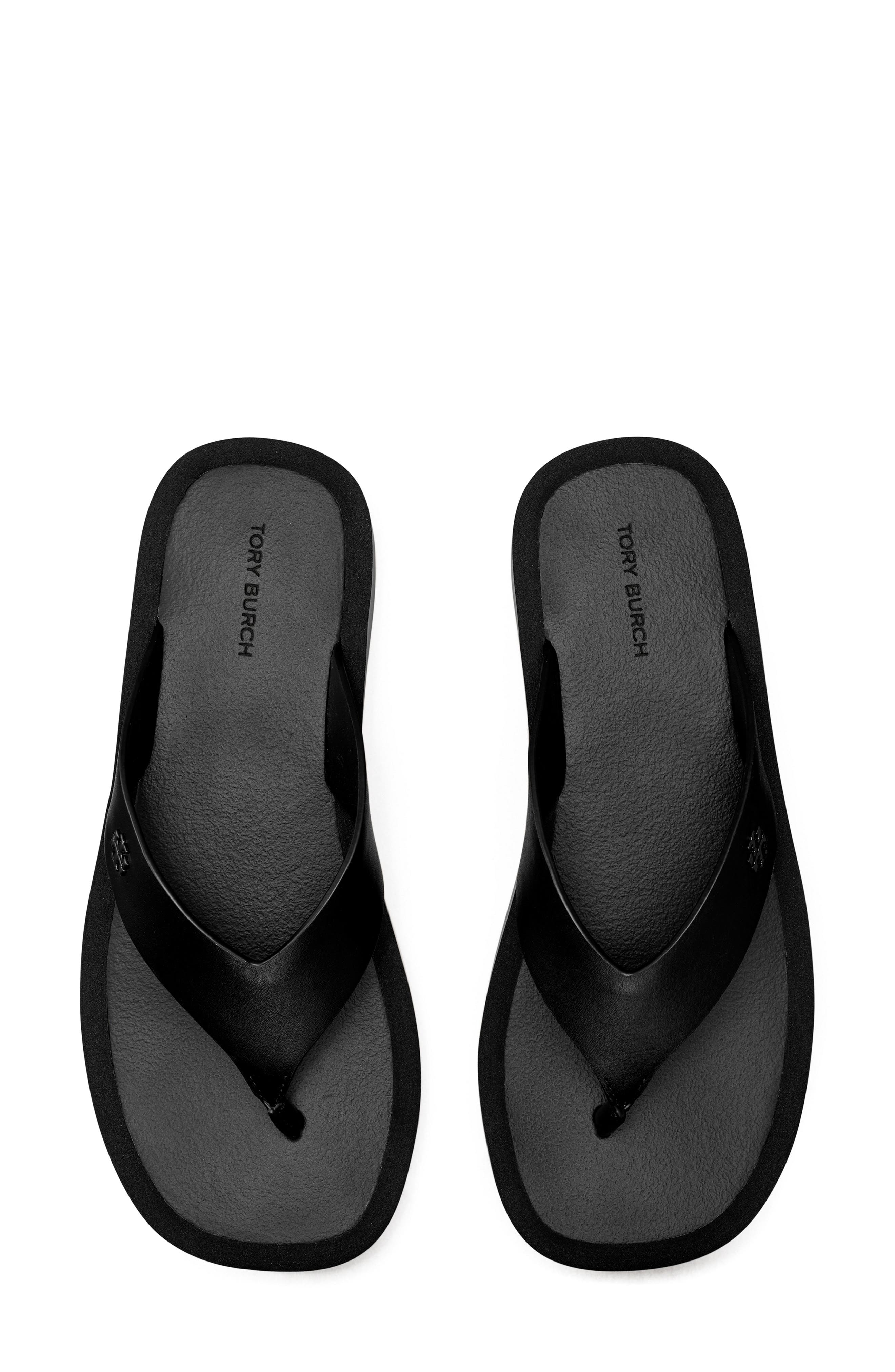 Tory Burch Platform Flip Flop, Alternate, color, Black / Black