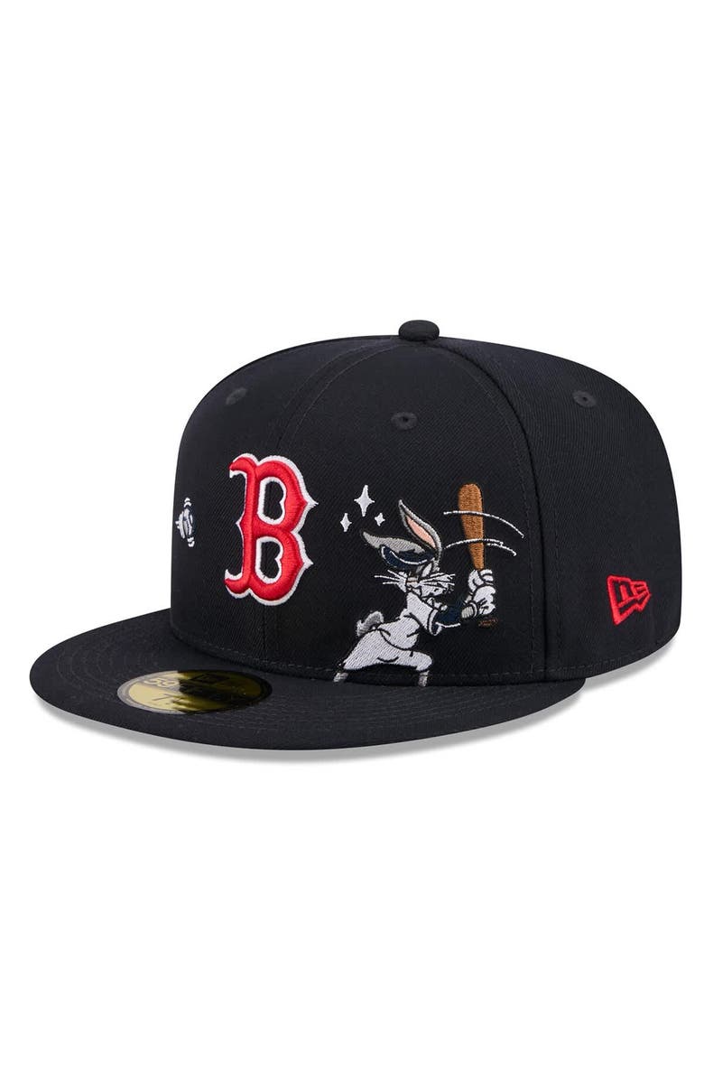 New Era Men's New Era Navy Boston Red Sox Looney Tunes Bugs Bunny 59FIFTY Fitted Hat, Alternate, color, Navy
