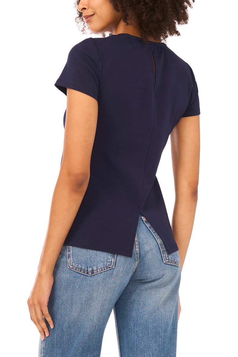Keyhole Back T-Shirt, Alternate, color, CLASSIC NAVY