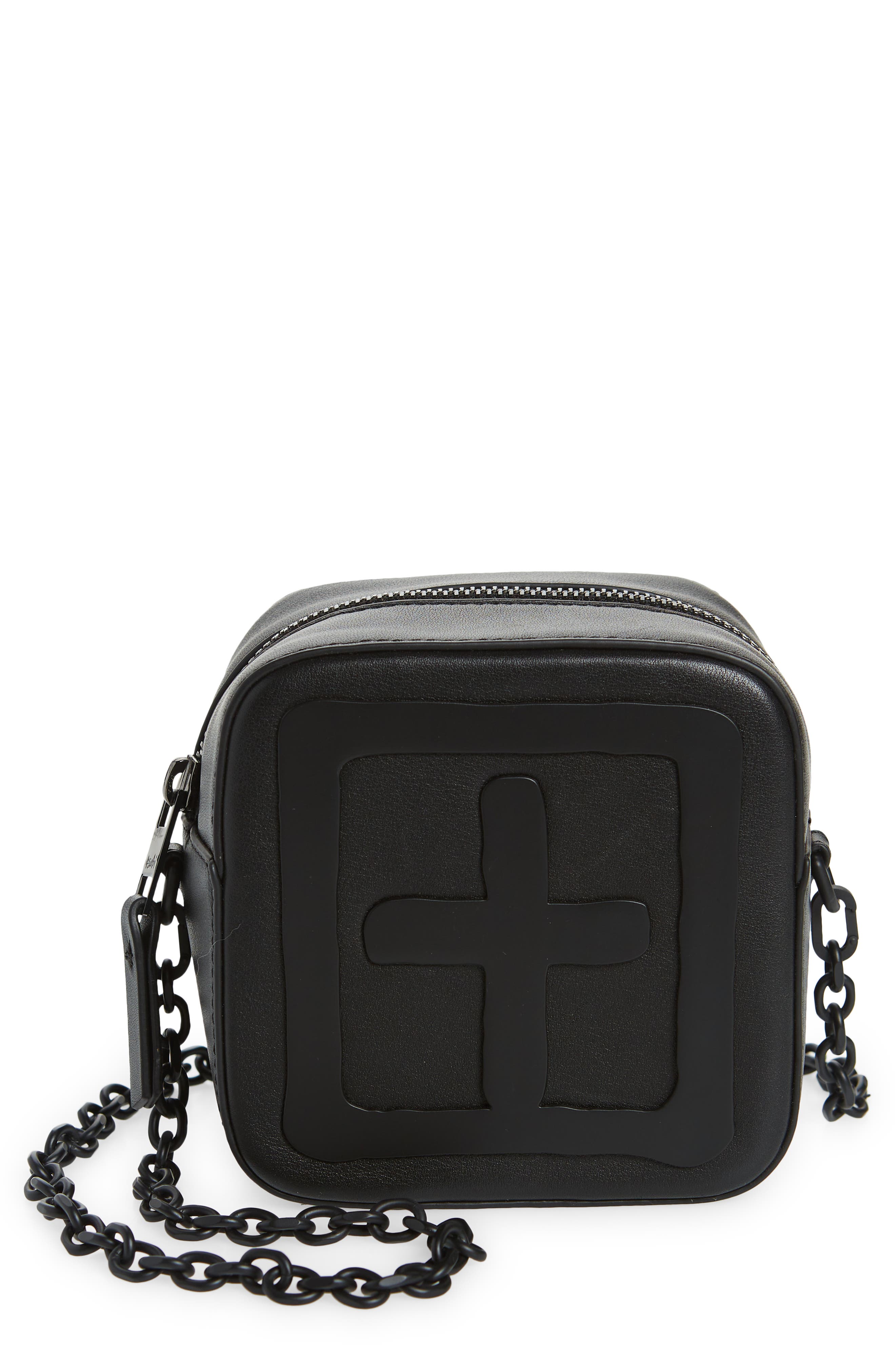 Ksubi Kube Mini Leather Crossbody Bag, Main, color, 