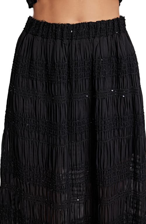 Endless Rose Sequin Embellished Chiffon Maxi Skirt In Black