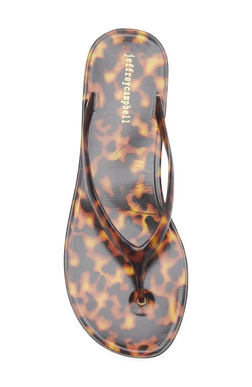 Jeffrey Campbell Beach Day Jelly Flip Flop In Animal Print