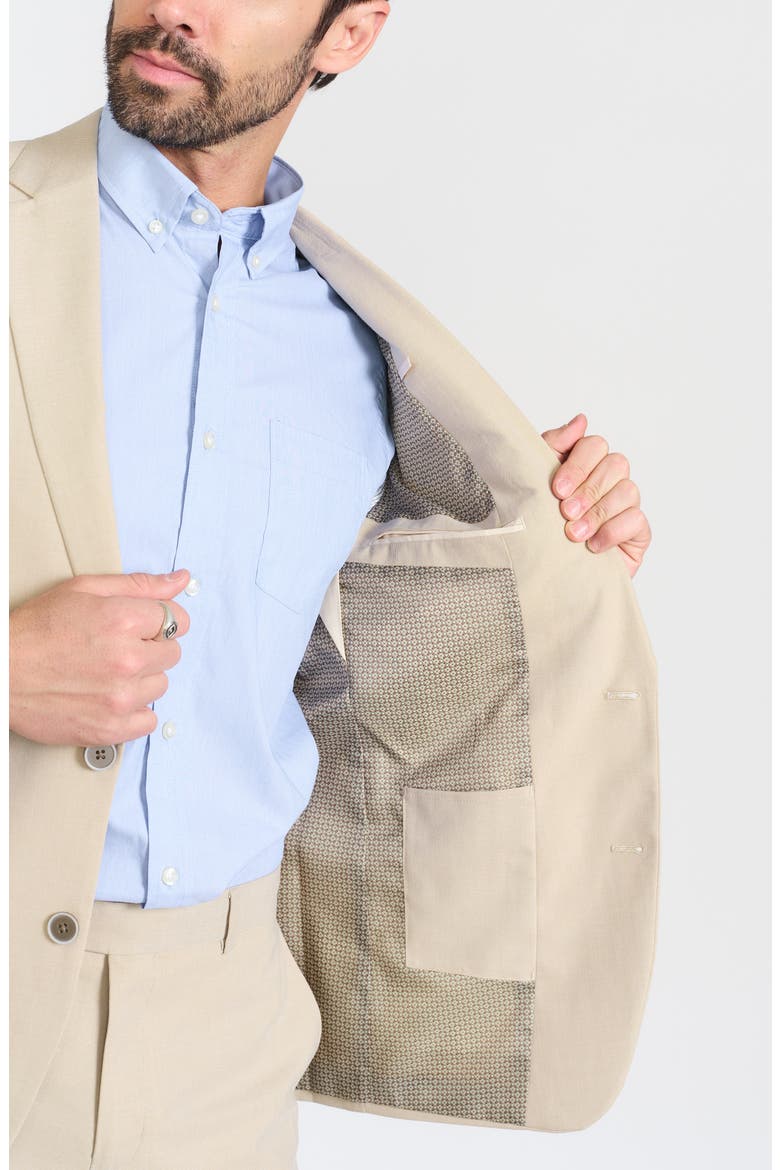 Tic Weave Suit, Alternate, color, TAN