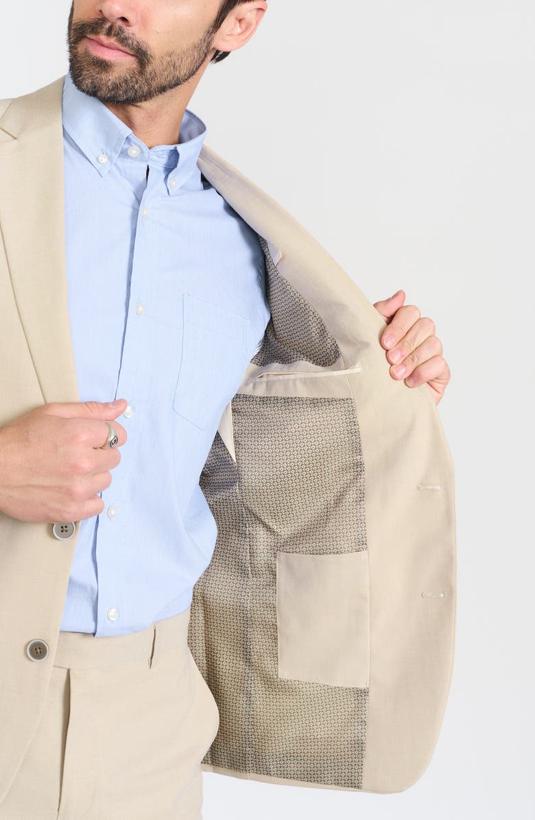 SAVILE ROW CO Tic Weave Suit, Alternate, color, Tan