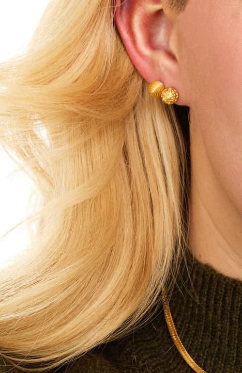 Gwen Beloti Xo Gold Ball Stud Earring In Gold