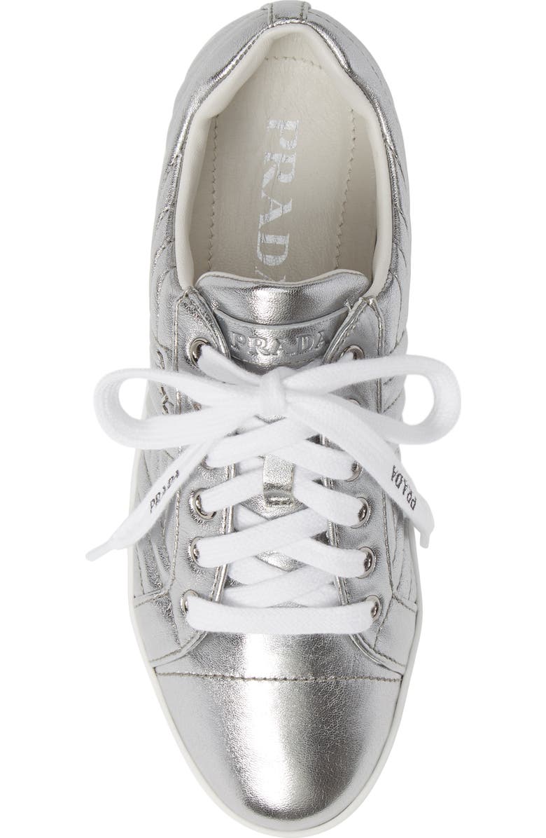 Prada Quilted Leather Sneaker, Alternate, color,