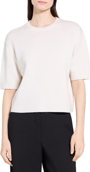 Theory Short Sleeve Cashmere Sweater