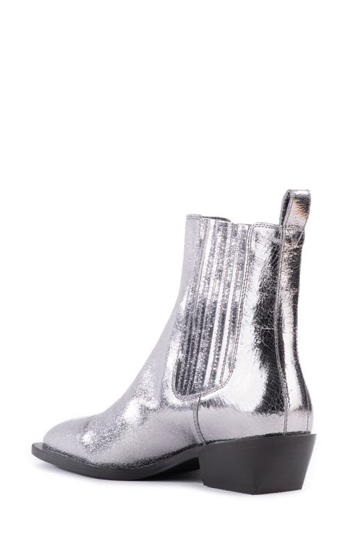 Seychelles Hold Me Down Womens Textured Leather Chelsea Boots In Silver