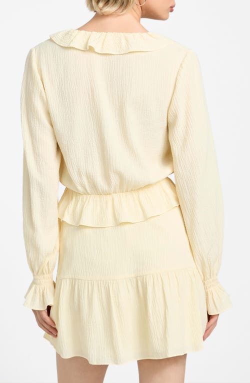 Guess Womens Long Sleeve Button Front Shaelo Top Shaelo Gauze Mini Skirt