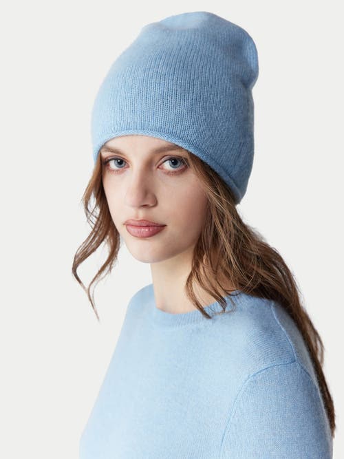 Gobi Mongolian Cashmere Cashmere Hat And Sweater Set In Sky Blue